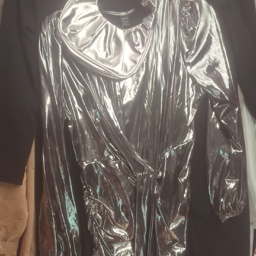 SHEIN Metallic Silver Dress